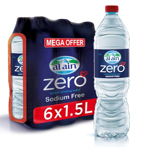 Al Ain Zero Drinking Sodium Free Water 1.5L Pack of 6